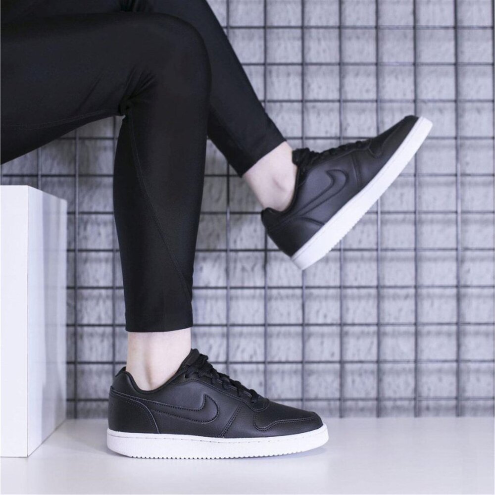 Nike Women's Black Ebernon Low‎ Triple AQ1779-001 Basketball Sneakers Size 10.5